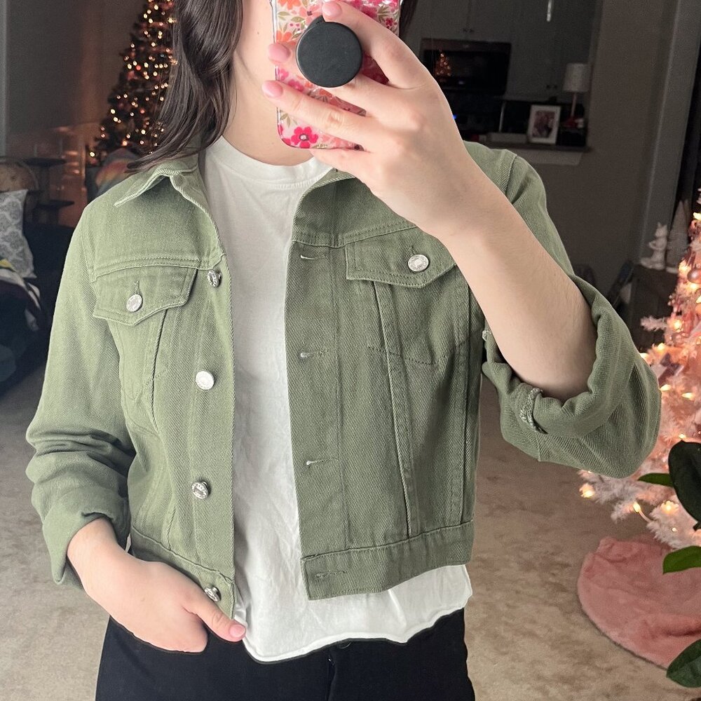 NWT PLM Army Green Jean Jacket